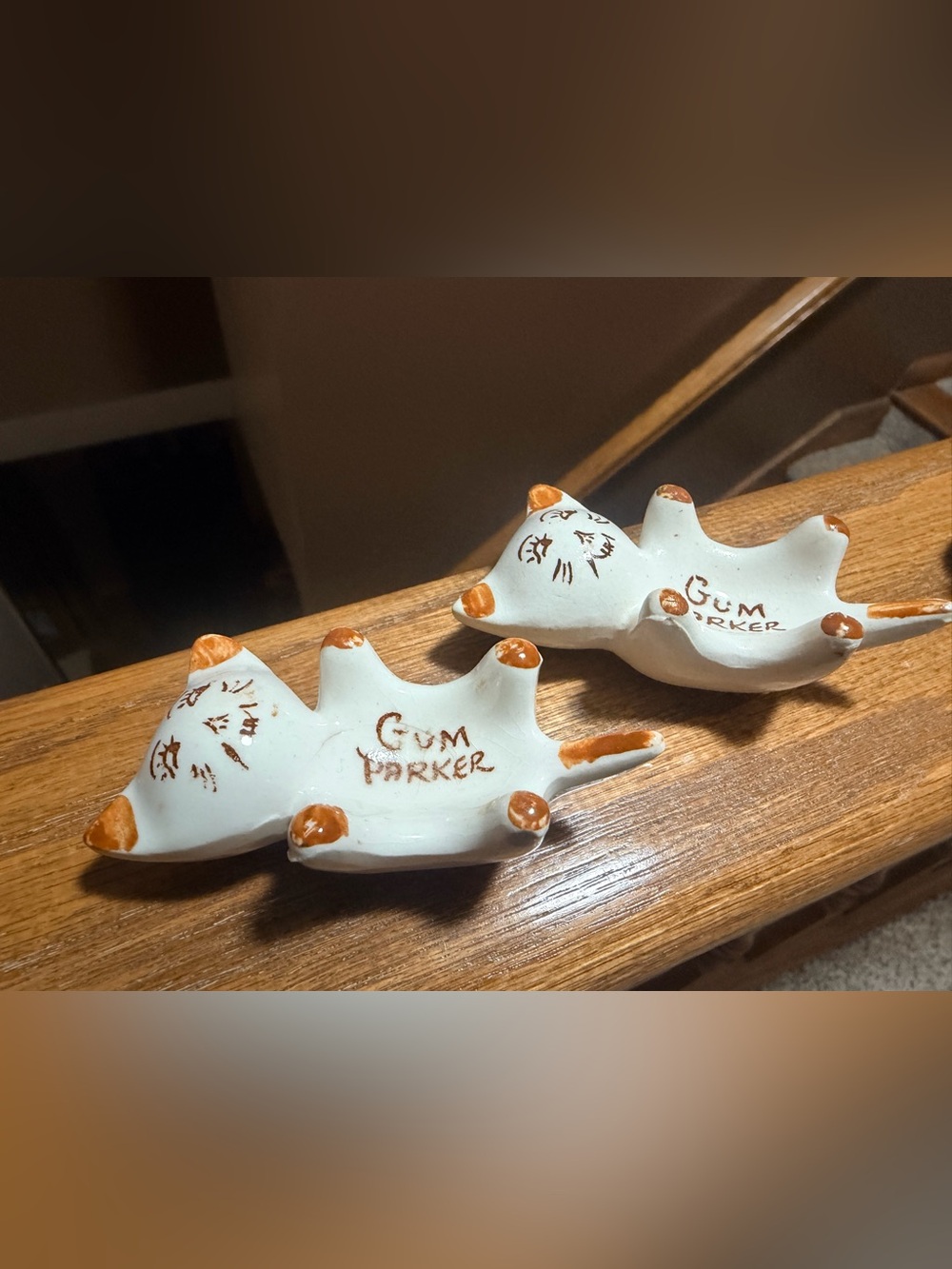 Vintage Cat Gum Parkers, miniature bull dog and lamb MCM